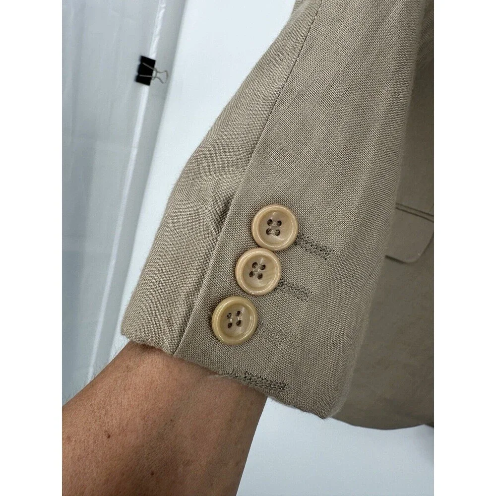 Linen men’s‎ coat Leonard Valenti Sport Blazer 100%  Linen 48L Made In Italy